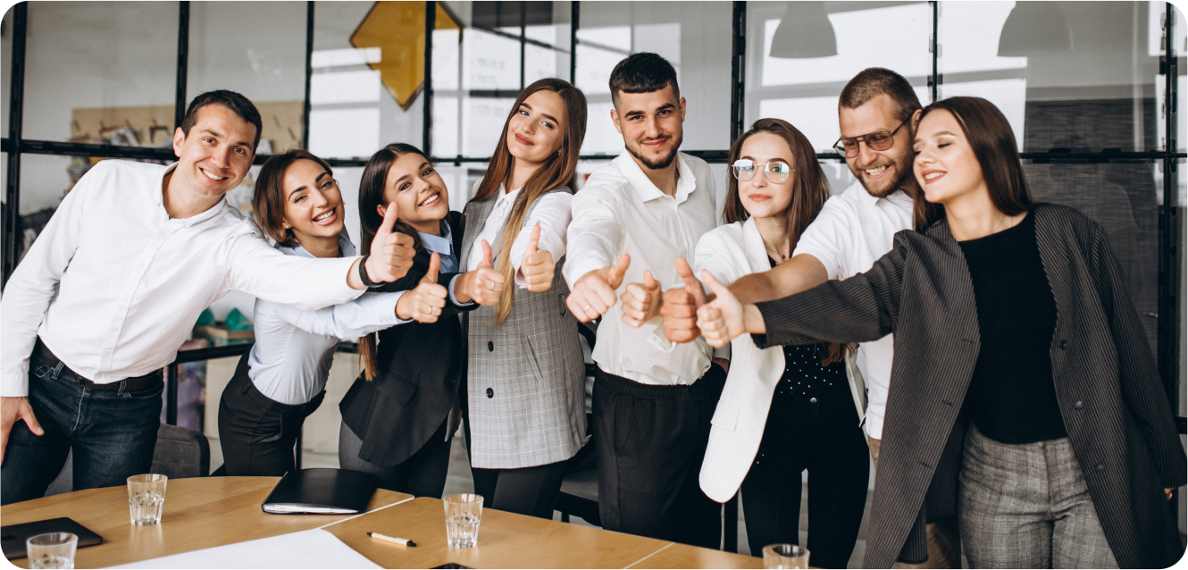 Group People Working Out Business Plan Office